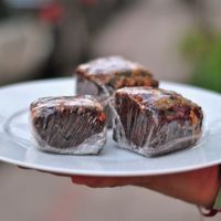 Brownie vegano  at Leboletó Café in Santiago