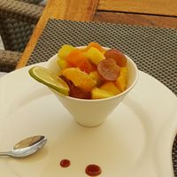 Fresh fruit salad at Farid in Dakar