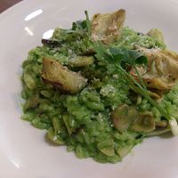 烤亞支竹菠菜意大利飯 at Mirror and Vegan Concept in Hong Kong Island