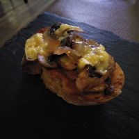 Mushroom toast at Mirror and Vegan Concept in Hong Kong Island