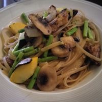 White truffle linguine at Mirror and Vegan Concept in Hong Kong Island
