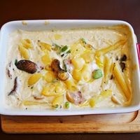 four cheese pasta bake at Mirror and Vegan Concept in Hong Kong Island
