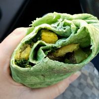 Tofu Kale breakfast wrap... at Perks in St George