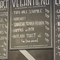 The vegan menu at Perks in St George