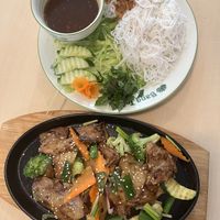 (29E) grilled mock duck with rice noodles  at Bang Tofu in Bratislava
