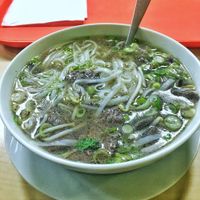 Pho with fake "beef" at Bang Tofu in Bratislava