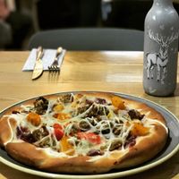 Vegan Christmas pizza!  at The Pizza Cafe in Newton Abbot