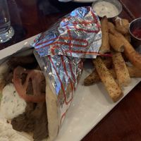 Vegan gyro with extra taziki at Orapax in Norfolk