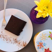 Gluten-free vegan brownie 😊 at Lalitana Restaurant in Lagos