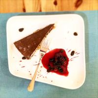 Chocolate torte at Lalitana Restaurant in Lagos