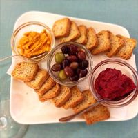 Vegan dips plate  at Lalitana Restaurant in Lagos