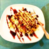 Apple crumble  at Lalitana Restaurant in Lagos