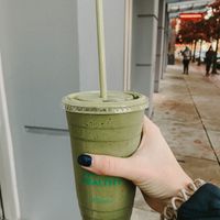 Green smoothie! (Check for no bee pollen) at Vitasave Store in North Vancouver