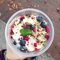 Smoothie Bowl (Note: without granola as the granola contains honey) at Vitasave Store in North Vancouver