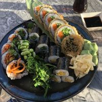 Vegan sushi platter   at Soy Seafood and Sushi Bar in Jersey