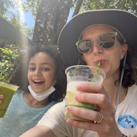 Green goddess and coffee cocomilk shake   at Fruibies in Kuranda