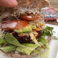 Kimchi burger   at Fruibies in Kuranda