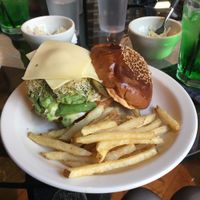 Fresh Vegetable Burger (note, non vegan cheese) at San Francisco Peaks in Tokyo