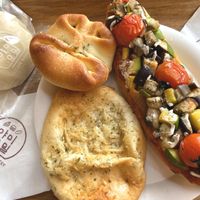 Savoury pastries and a delicious sweet custard bun! at yummyyomil in Seoul