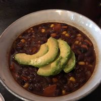 Black bean soup at Kind Crepes in Mendon