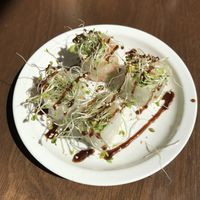 Summer rolls. Plus point for presentation but they were really tasteless and very boring.  at Emoi in Helsinki