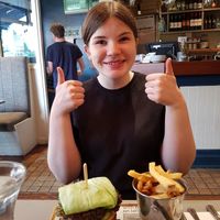 Happy vegan   at Burzza in Waterford