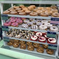 Vegan doughnut selection  at Rodeo Doughnuts - Shaftesbury Ave in London