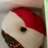 Decorated like a Fab lolly!  at Rodeo Doughnuts - Shaftesbury Ave in London