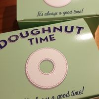 Cute takeaway boxes at Rodeo Doughnuts - Shaftesbury Ave in London