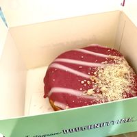 Raspberry Crumbledore at Rodeo Doughnuts - Shaftesbury Ave in London