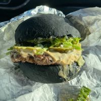 "I Can't Believe It's Not Beef"
Classic Burger With Charcoal Bun  at Pirate's Bone Burgers - Crossroads in Kansas City