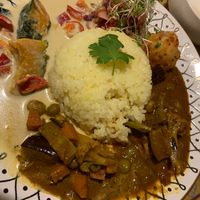 Half and Half curry. Delicious. Pic taken after a few bites! at LaLa Zorba ララ・ゾルバ in Naha