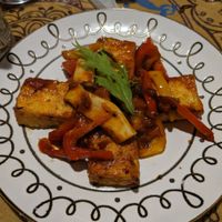 Tikka masala tofu, definitely try this!! SO GOOD at LaLa Zorba ララ・ゾルバ in Naha