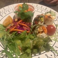 Sushi and salad plate at LaLa Zorba ララ・ゾルバ in Naha
