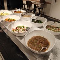 Salad section of the buffet at Chimy's in Zurich