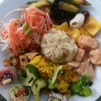 Great vegan food from the buffet at Chimy's in Zurich
