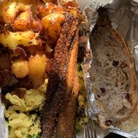 One box of 2 for vegan scramble at Island Vintage Coffee in Honolulu