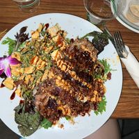 Kakiage Tofue Poke (tempura)  at Island Vintage Coffee in Honolulu