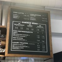 drink menu  at Caffe Nero in Galway