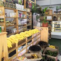 Organic bananas and avocado at Perutambo Biomarket - Antonio Raymondi in Huaraz