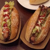 Vegan hot dogs at LN Fortunate Coffee in Shanghai
