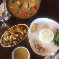 Soup and tofu  at LN Fortunate Coffee in Shanghai