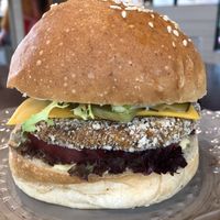 Cheese burger  at LN Fortunate Coffee in Shanghai