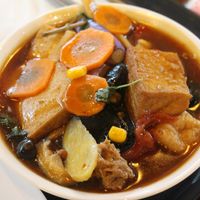 Vegetables with tofu at LN Fortunate Coffee in Shanghai