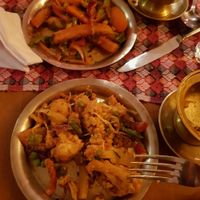 chilli chips and Nepali tarkari  at The Yak & Yeti in York