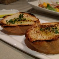Garlic bread with oil, no butter at La Luce in Fujikawaguchiko