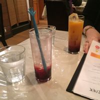 Cassis soda and cassis orange at La Luce in Fujikawaguchiko