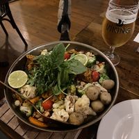 Vegan skillet (serving size for 2) - good portion size! at Messinn in Reykjavik