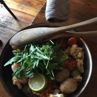 Chickpea fritters with veggies at Messinn in Reykjavik