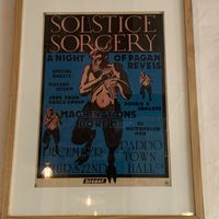 One of the cool posters adorning the walls  at Saff's Cafe  in Castlemaine